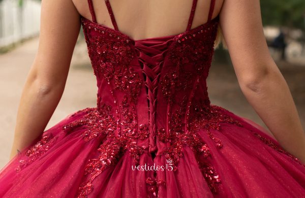 Vestido Pomposo Rojo con corset